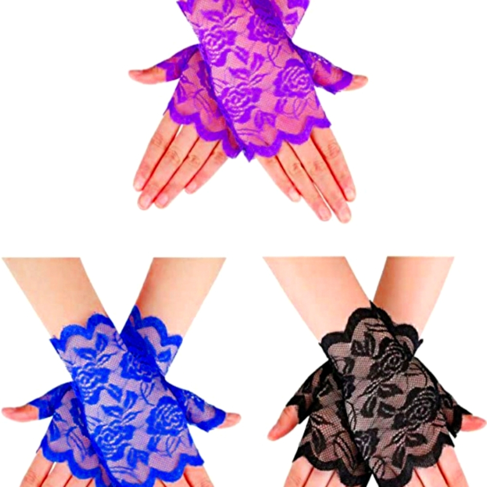 3 pair of lace gloves